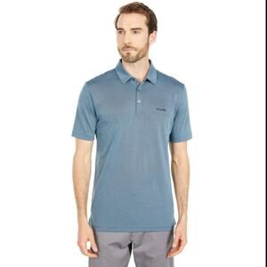 TRAVIS MATHEW | Local Hospitality Slate Blue Textured Golf Polo | Size Small